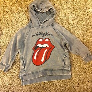 Rolling Stones Gray Red Iconic Hoodie